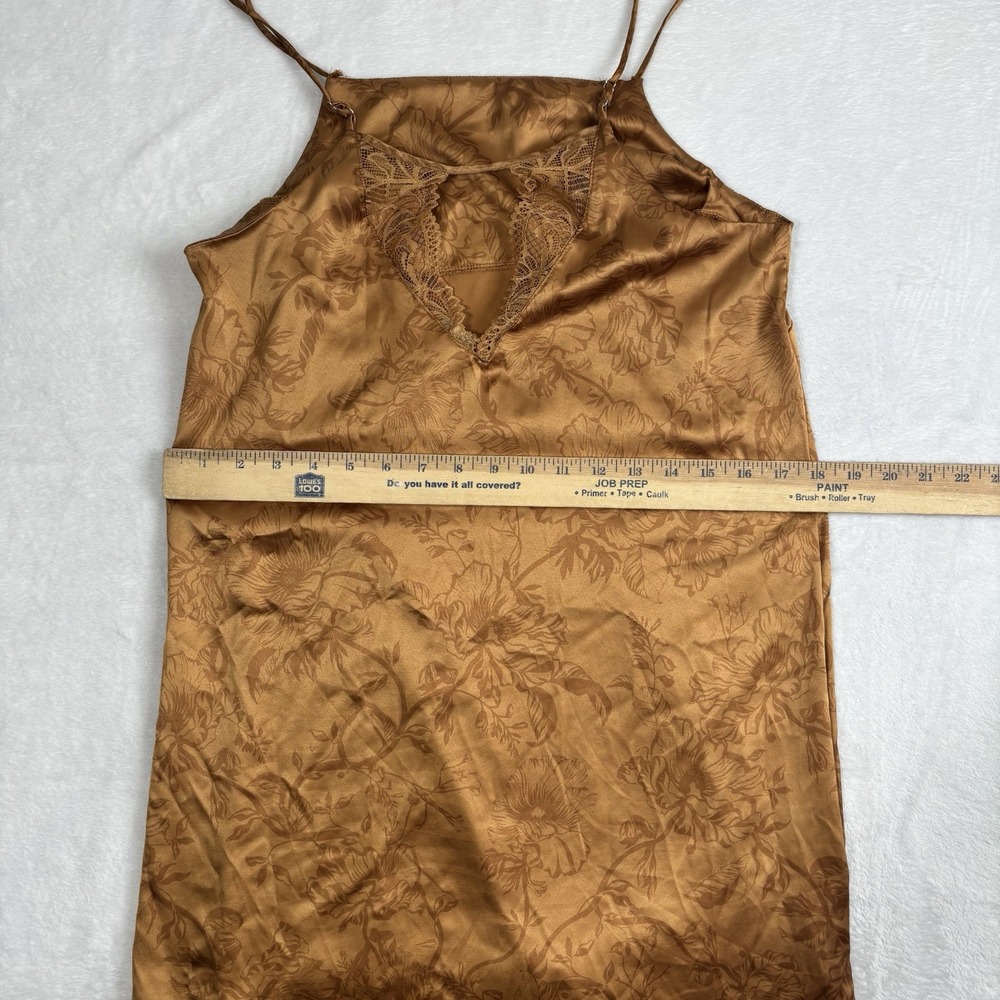 Y2K Stars Above Brown Lace Floral‎ Slip On Dress Women's Small - Picture 8 of 9